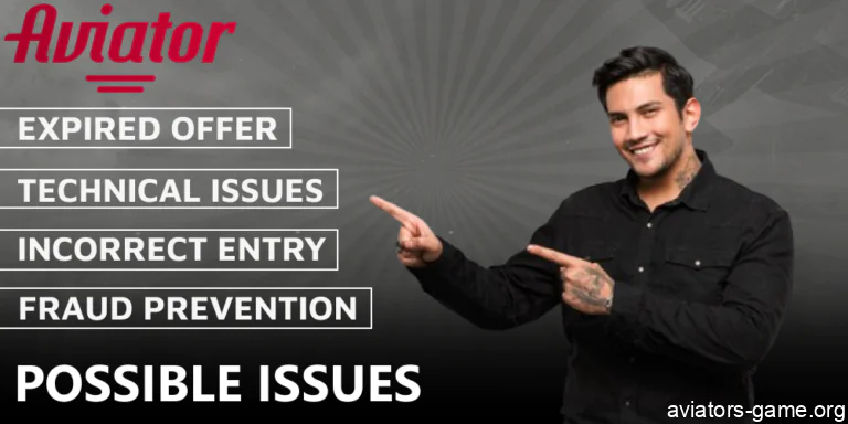 Possible problems when using Aviator promo codes